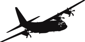 Lockheed EC-130 Commando Solo Silhouette (Black) Decal