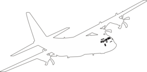 Lockheed EC-130 Commando Solo Silhouette (White) Decal