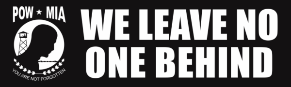 POW MIA Leave No One Behind Decal