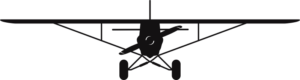 Piper Super Cub Silhouette (Black) Decal