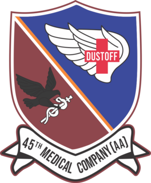 Army Medical Evacuation Dustoff 45th Medical Company Decal
