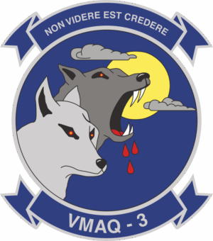 VMAQ-3 Moondogs Marine Tactical Electronic Warfare Squadron 3 Decal