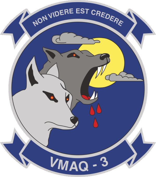 VMAQ-3 Moondogs Marine Tactical Electronic Warfare Squadron 3 Decal