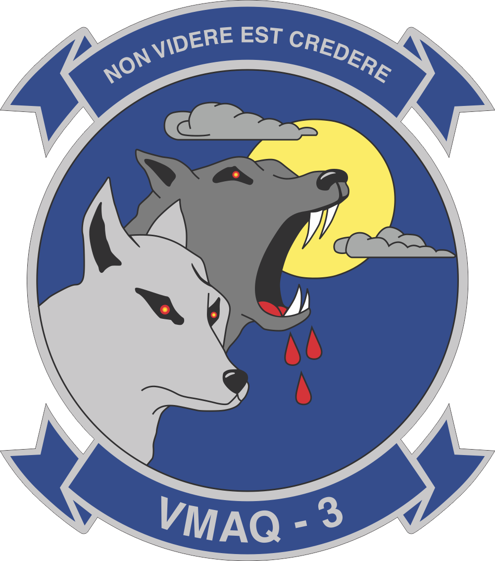 VMAQ-3 Moondogs Marine Tactical Electronic Warfare Squadron 3 Decal