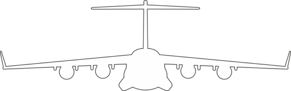 Boeing C-17 Globemaster Silhouette (White) Decal