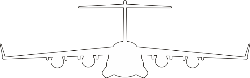 Boeing C-17 Globemaster Silhouette (White) Decal