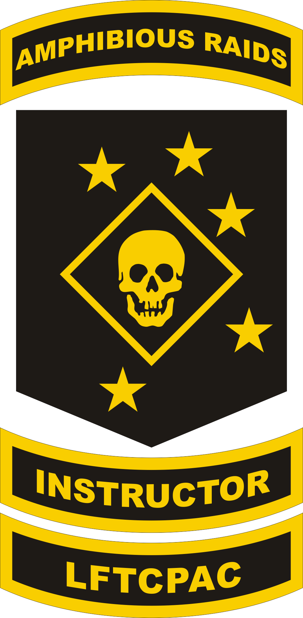 Marine Raiders Instructor LFTCPAC (Gold) Decal