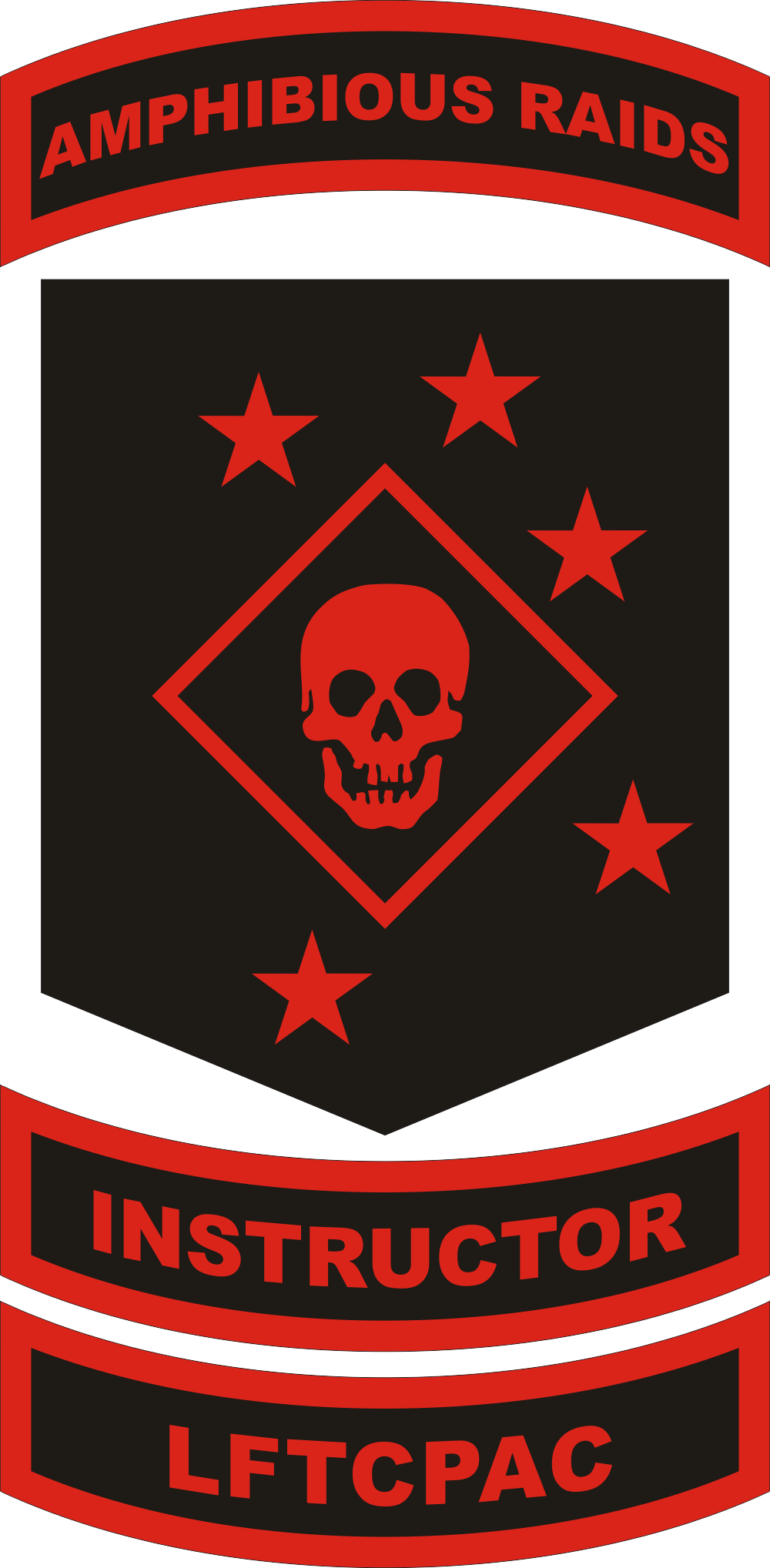 Marine Raiders Instructor LFTCPAC (Red) Decal