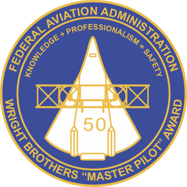 FAA Wright Brothers Master Pilot Award Decal