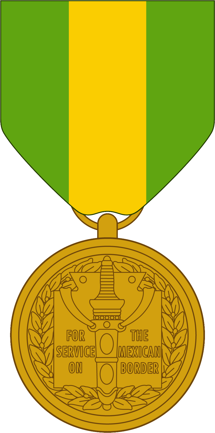 Mexican border service medal decal