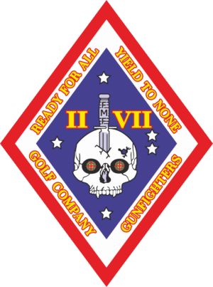 2nd Battalion 7th Marines Golf Company Gunfighters Decal