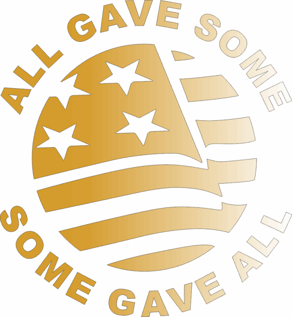 KIA-WIA All Gave Some - Some Gave All Round Flag Decal
