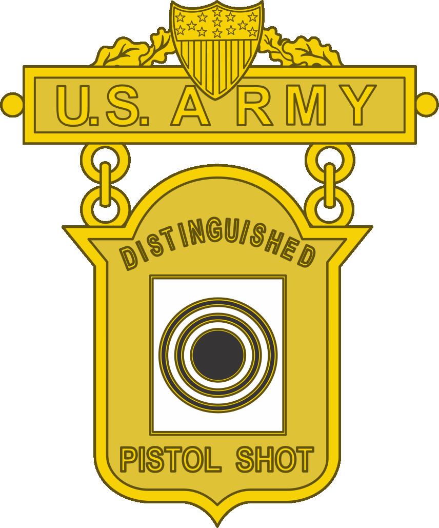 Army Distinguished Pistol Shot Badge Decal
