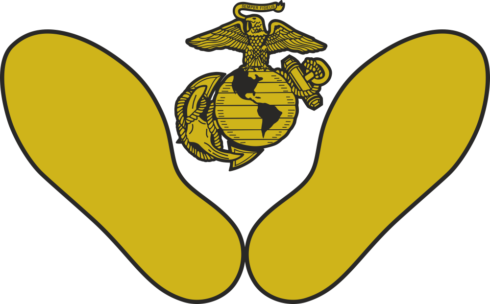 Marines Yellow Feet Decal